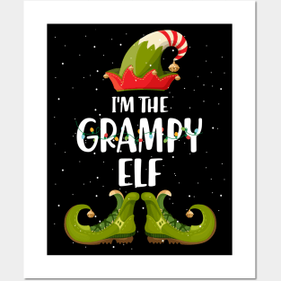 Im The Grampy Elf Shirt Matching Christmas Family Gift Posters and Art